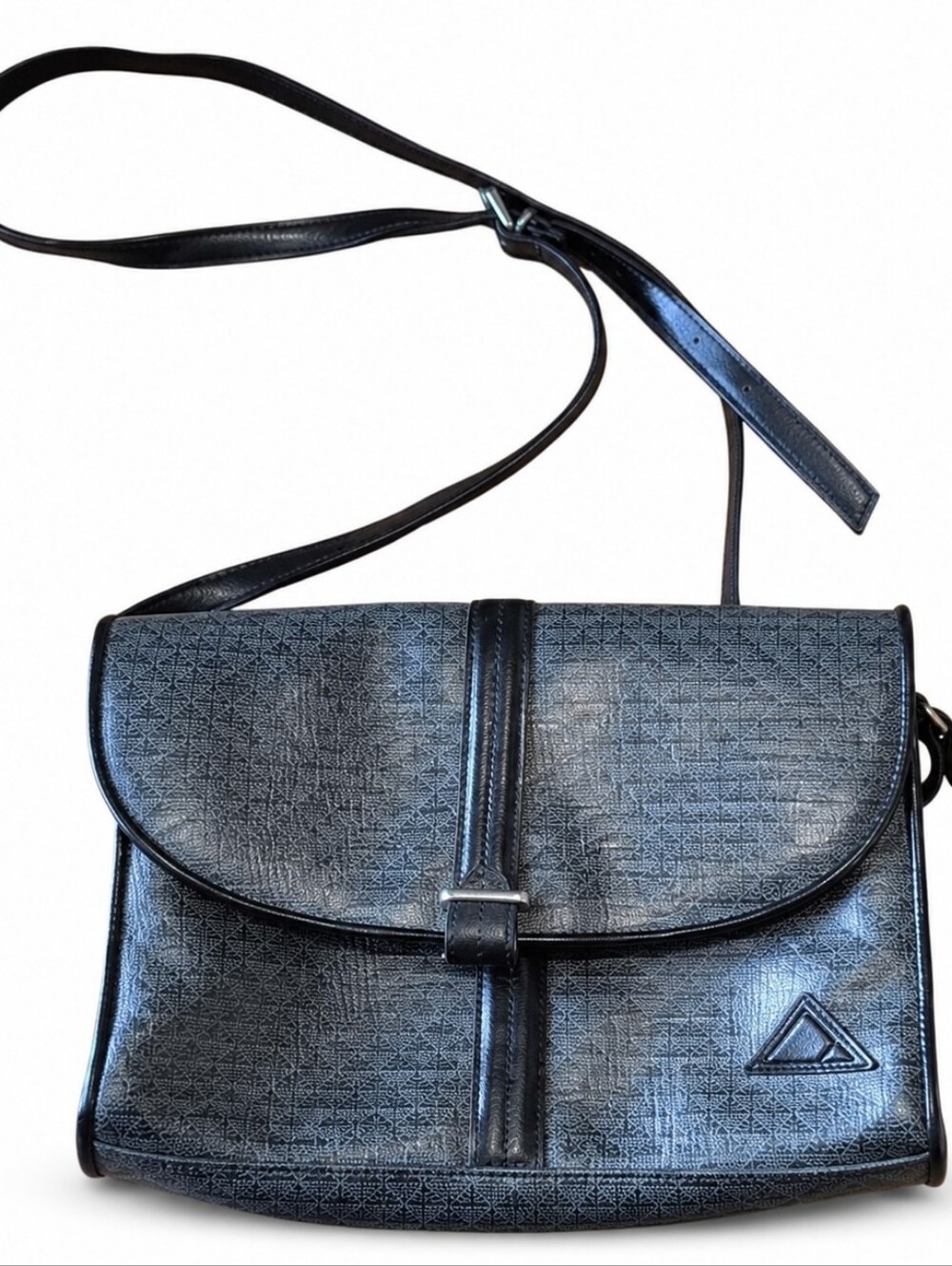 Liz Claiborne Blue Black Patterned Crossbody Shoulder Bag Women’s Purse